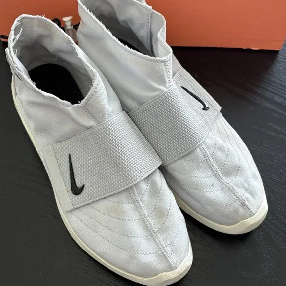 Nike Air Fear of God Moc Platinum/Black Women Size 8.5 Men 7 Unisex EUC - Picture 4 of 8
